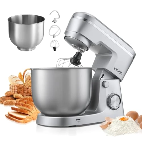 Offerta a tempo: VEVOR Impastatrice Planetaria Macchina da Cucina per la Cottura al Forno 1500 W con Ciotole in Acciaio Inox, Gancio per Impastare, Impastatrice con Inclinazione Regolabile a 10 Velocità - 0.00% da 78.99 € a 78.99 €