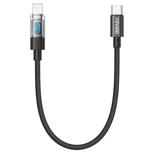 Oferta limitowana: RAVIAD Kabel USB C Lightning 50cm [certyfikat MFi] Power Delivery 27 W Nylon typ C to Lightning kabel do ładowania do iPhone 14/13/13 Pro/13 Pro Max/13 Mini/12/12 Pro Max/12 Mini/11 Pro/X/XS/XR z 6.99 zł na 6.99 zł (oszczędź 0.00%)