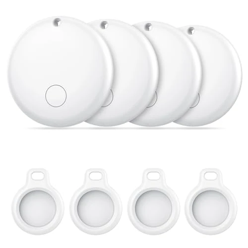 Offerta a tempo: Android Smart Tag, Traceur tag con Google's Find Hub (Solo Android), IP68 Impermeabile, Bluetooth Localizzatore con Custodia Protettiva, Trova Oggetti per Chiavi/Bagagli/Portafogli, 4 Bianco Elegante - 75% da 99.99 € a 24.99 €
