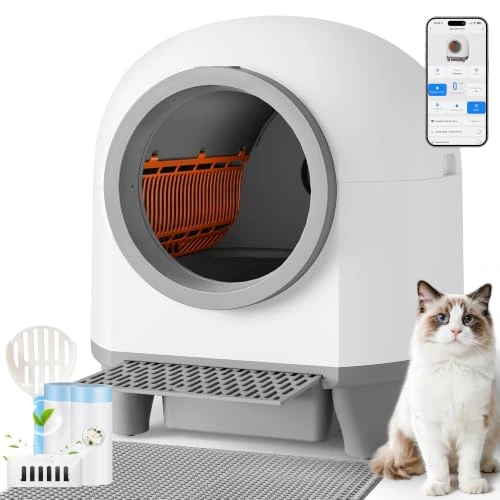 Offerta a tempo: Devoko Lettiera Gatto Autopulente Con APP, Capacità 90 L e Cassetta Rifiuti 8.5L Per Una Settimana, Con Profumatore E Sensore Radar, Ideale Come Lettiera Autopulente Per Gatti Per Famiglie Con Gatti. - 43% da 399.99 € a 227.99 €
