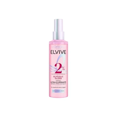 Offerta a tempo: L'Oréal Paris Elvive Glycolic Gloss Siero, Capelli Lucenti e Morbidi Fino a 72H, Effetto Specchio, Arricchito con Acido Glicolico, Senza Siliconi, 150ml - 19% da 6.99 € a 5.65 €