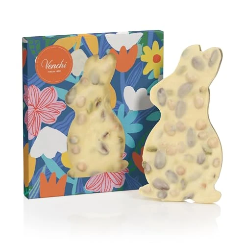 Offerta a tempo: Venchi - Brutto&Buono, Lastra Artigianale di a Forma di Coniglio, Bianco Salato, 160 Gr, con "Nocciola Piemonte IGP", Mandorle e Pistacchi, Senza Glutine, Collezione Primavera Venchi, Idea Regalo - 52% da 15.00 € a 7.20 €