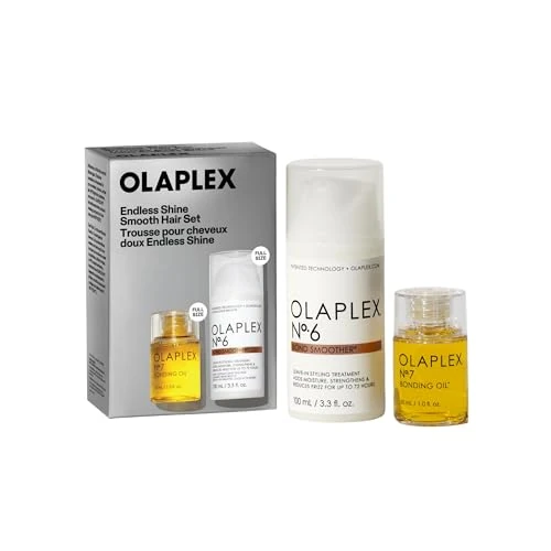 Offerta a tempo: Olaplex Endless Shine Smooth Hair Styling Gift Set: Limited Edition Set with No. 7 Bonding Oil & Nº.6 Bond Smoother | Instant Shiny, Smoother Hair & Heat Protection | For Coily, Curly, Straight - 22% da 46.00 € a 35.99 €