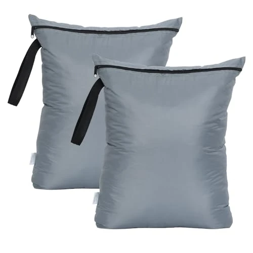 Offerta a tempo: OTraki 2 Pz Borsa Impermeabile, 40x50CM Grande Sacco Biancheria Sporca, Oxford Wet Bag Piscina Wash Bag con Cerniera Borsa Viaggio Riutilizzabile per Costumi da Bagno, Asciugamani da Spiaggia - 0.00% da 11.99 € a 11.99 €