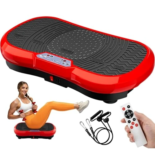 Offre limitée : TLGREEN Plateforme vibrante 120 niveaux 10 programmes d'entraînement | Design compact | Bandes d'entraînement | Antidérapantes | Moteur silencieux | Planche vibrante de fitness à la maison | de 99.99 € à 99.99 € (0.00% de remise)
