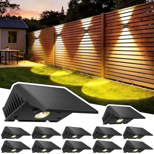 Offerta a tempo: Delaiglow Lampada Solare da Esterno Up & Down Set da 12 Luci Solari da Esterno Bianco Caldo 3000K Faretti Solari a LED da Esterno 1000 mAh Applique Impermeabile IP67 Per Parete Giardino Terrazzo - 14% da 52.99 € a 45.43 €