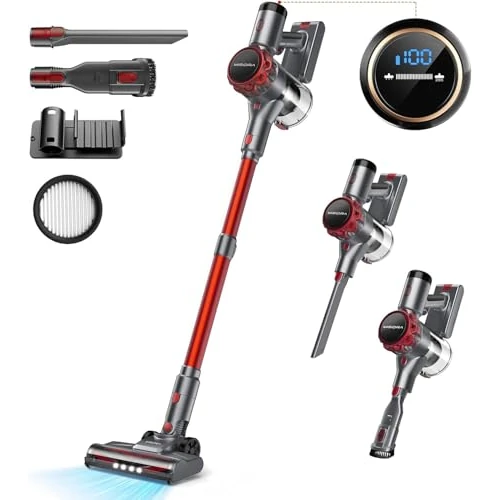 Bezprzewodowy odkurzacz 40 kPa, bezprzewodowy odkurzacz utrzymuje dom, żywotność 55 minut, wyjmowana bateria, odkurzacz elektryczny do dywanów/sierści zwierząt domowych / podłóg