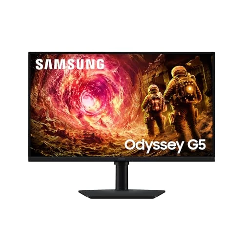 Samsung Odyssey G5 (S27FG506EU), 27 cali, 2560 x 1440 (QHD), IPS, 180 Hz, 1 ms, G-Sync, HDMI, DisplayPort, wejście audio, HAS, Pivot