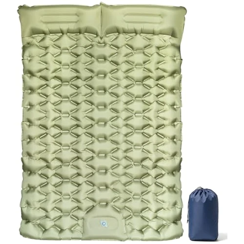 Offerta a tempo: Materasso Campeggio Autogonfiante Doppio Ultraleggero 1,65kg – Letto Gonfiabile Matrimoniale 203x123x10cm con Cuscino 15cm Struttura Sospesa TPU Antiforatura – per Campeggio Trekking Spiaggia Ospiti - 14% da 41.49 € a 35.58 €