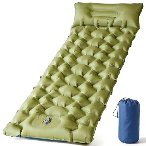 Offerta a tempo: Materassino Campeggio Autogonfiante Ultraleggero 965g – Materasso Gonfiabile Singolo 202x63x10cm con Cuscino , Struttura Sospesa TPU Antiforatura Fodera Pongee – per Tenda Trekking, Spiaggia Regalo - 20% da 25.00 € a 19.99 €