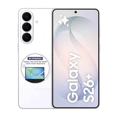 Offerta a tempo: Samsung Galaxy S26+ Smartphone AI, 256GB, 3 anni di Garanzia, Processore Avanzato, Assistente Foto, Creative Studio, Camera 50 MP, 4900 mAh, White [Versione italiana] - 30% da 1289.00 € a 899.00 €