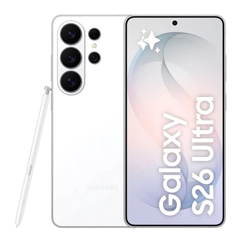 Offerta a tempo: Samsung Galaxy S26 Ultra Smartphone AI, 256GB, 3 anni di Garanzia, Privacy Display Integrato, Processore Potente, Assistente Foto, Camera 200 MP, 5000 mAh, White [Versione italiana] - 13% da 1499.00 € a 1299.49 €