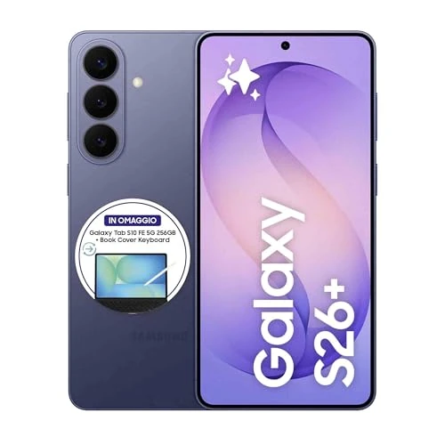 Offerta a tempo: Samsung Galaxy S26+ Smartphone AI, 256GB, 3 anni di Garanzia, Processore Avanzato, Assistente Foto, Creative Studio, Camera 50 MP, 4900 mAh, Cobalt Violet [Versione italiana] - 30% da 1289.00 € a 899.00 €