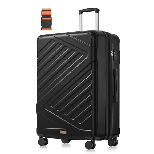 Oferta limitada: SONGMICS Maleta Rígida de Viaje, Equipaje de Viaje, Candado TSA, Correa Incluida, ABS, 4 Ruedas Dobles, Expandible, XL, 75 x 50 x 30 cm, Negro Tinta RLP003B101 de 87.99 € a 29.59 € (ahorro 66.37%)