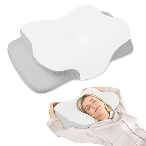 Tijdelijke aanbieding: MULISOFT Nekkussen, Traagschuimkussen, Comfortabel Hoofdkussen, Ondersteunend Nekkussen, Ergonomisch Kussen voor Zijslapers (Wit) van 79.99 € naar 79.99 € (0.00% korting)