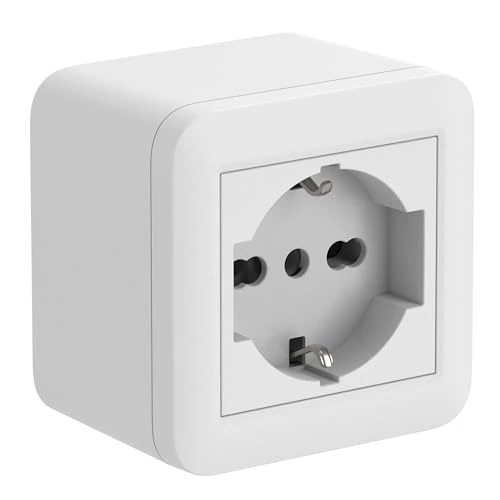 Offerta a tempo: Electraline 60472 Contenitore da superficie FIXA con presa P40 (Schuko+10/16A), Bianco, IP40, compatibile per installazione con tubo rigido e canalina - 39% da 7.99 € a 4.90 €