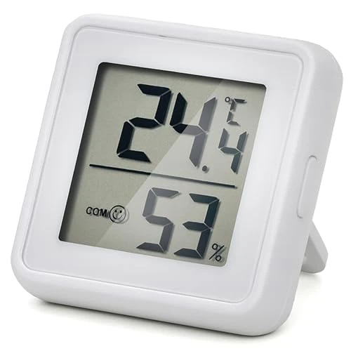 Digitales Raumthermometer und Hygrometer - LCD-Display, magnetisch/Tisch/Wandmontage, Comfort Dry/Com/Wet Anzeige