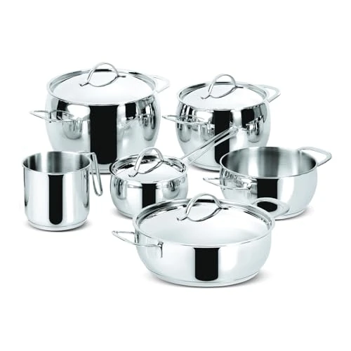 Offerta a tempo: Lagostina Euforia Set di Pentole Induzione, Gas e Forno in Acciaio Inox 18/10, 10 Pezzi, Fondo Lagoseal Plus, Batteria di Pentole con 3 Casseruole, 2 Pentole, Bollilatte, 4 Coperchi - 32% da 189.90 € a 129.99 €