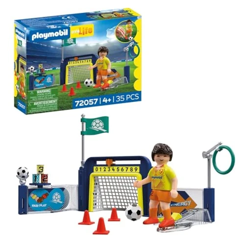 Offerta a tempo: PLAYMOBIL | My Life | Stazione di allenamento per calcio | Campo di allenamento con cancello e meccanismo di tiro | Giocattoli da calcio a partire dai 4 anni | 72057 - 15% da 14.90 € a 12.69 €