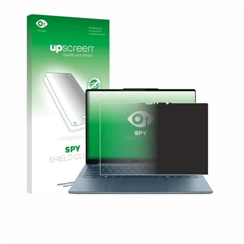 upscreen Anti-Spy folia maskująca do Lenovo Yoga Slim 7 Gen 10 14" Touch Made in Germany, Privacy folia ochronna na wyświetlacz [filtr niebieskiego światła]
