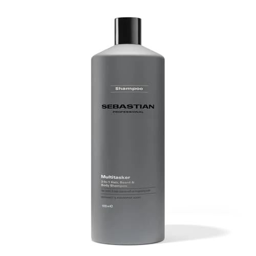 Offerta a tempo: Sebastian Professional Multitasker for Men 3-in-1 Hair, Beard & Body Shampoo – Detergente energizzante per capelli, barba e corpo, pulizia profonda e freschezza duratura, 1000ml - 77% da 53.90 € a 12.46 €