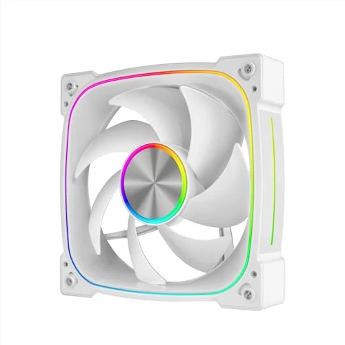 Offerta a tempo: Noua Lips | Ventola per Case PWM da 120 mm | Illuminazione ARGB | Design Aluminium Axial | Velocità 1800 RPM | Ventola per PC Computer Silenziosa | Piena Compatibilità, Bianco - 62% da 19.90 € a 7.59 €