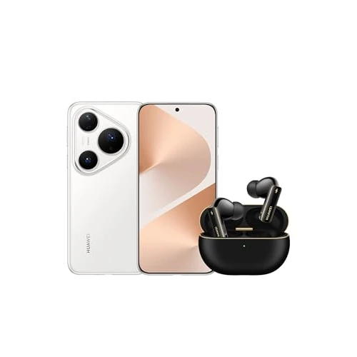 HUAWEI Pura 80 Pro Móvil Blanco + FreeBuds Pro 4 Negro, 12 GB+512 GB, Ultra Chroma con Sensor de 1 Pulgada, Cámara Teleobjetivo Macro con Ultrailuminación, Cancelación de Ruido Mediante IA, 5170 mAh
