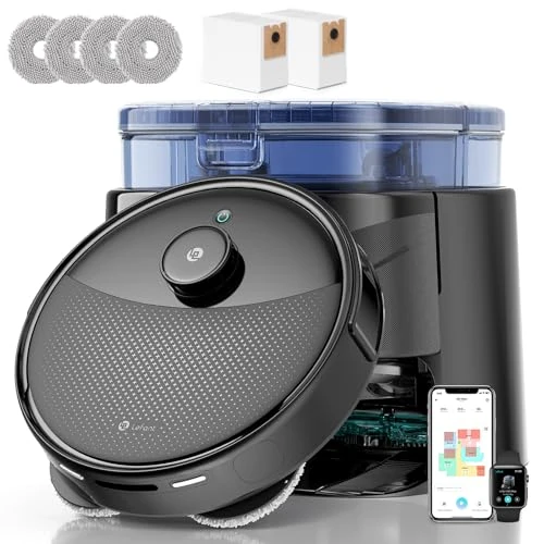 Lefant M3 Max Robot Aspirateur Laveur 20 000 Pa, Station Multifonctionnelle, Double Serpillière Rotative 200 TR/Min & Relevable 9mm, Navigation dToF, Évitement d'obstacles PSD, 220min, 5G/2.4G