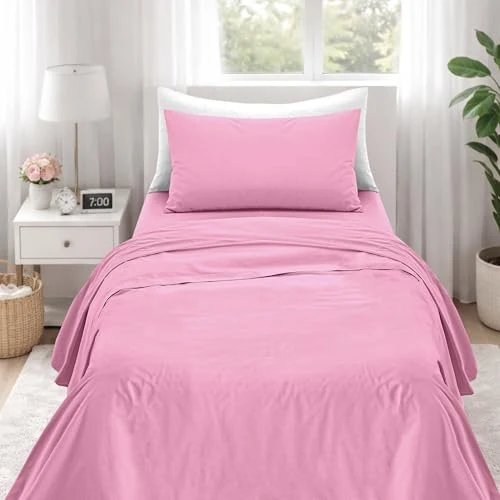 Offerta a tempo: Ruggeri Set Lenzuola Completo Letto Singolo, Microfibra, Rosa Cipria - 0.00% da 19.87 € a 19.87 €