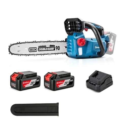 Offerta a tempo: DongCheng Motosega a batteria 20V, brushless, 12 m/s, 2x4,0Ah - 5% da 119.98 € a 113.98 €