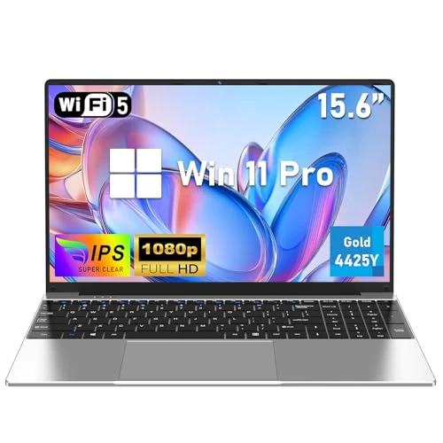 Oferta limitada: FUNYET Ordenador Portátil, 2025 Laptop de 15,6 Pulgadas, 16GB RAM 512GB SSD, Portátil PentiumGold 4425Y, IPS FHD 1920 x 1080 Notebook, 180°Cierre Abierto, 5000 mAh, Ranura para Tarjeta TF, Estudiante de 309.99 EUR a 309.99 EUR (ahorro 0%)