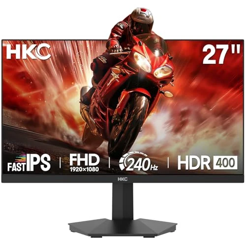 Zeitlich begrenztes Angebot: HKC G27H3D 27 Zoll Gaming Monitor 240Hz, FHD (1920×1080) Fast IPS Bildschirm, 1ms MPRT, HDR400, 90% DCI-P3, Low Blue Light, 2× HDMI 2.0 & DP 1.4, VESA 100×100, PC Gaming Monitor, Schwarz von 169.99 € auf 169.99 € (0.00% Rabatt