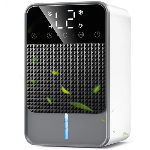 Oferta ograniczona: Cichy osuszacz, 1800 ml automatyczne odszranianie wilgoci osuszacze powietrza, automatyczne wyłączanie, wielokolorowe światło, elektryczny osuszacz powietrza do sypialni, łazienki, 550 ml/24H z 79.99 EUR na 79.99 EUR (znizka 0%)