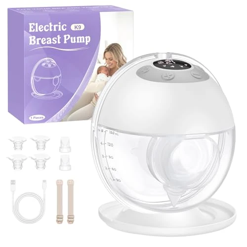 Offerta a tempo: Haokoo Tiralatte Elettrico Indossabile Senza Mani - Tutto in Uno Tira Latte Neonati Elettrico per Uso Quotidiano e Lavoro, Senza BPA, 4 Modalità 12 Livelli, Flange 17/19/21/24/27 mm, 1 Pezzi - 5% da 47.49 € a 45.12 €