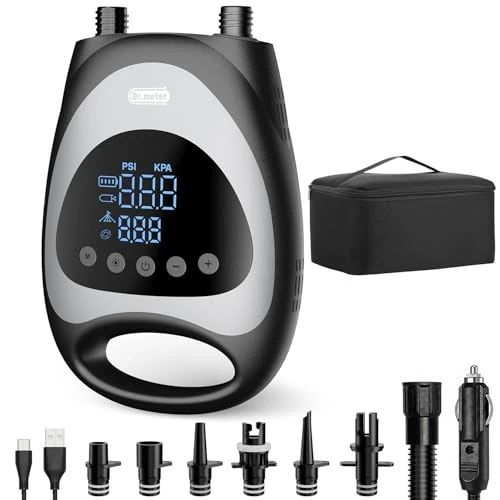 Oferta limitowana: Dr.meter 2026 Upgrade SUP pompa akumulatorowa 20 PSI, ładowalna elektryczna przenośna pompa SUP z funkcją automatycznego wyłączania, pompowania i deflacji, 2 diody LED do desek SUP, łodzi, kajaków z 439.99 zł na 439.99 zł (oszczędź 0.00