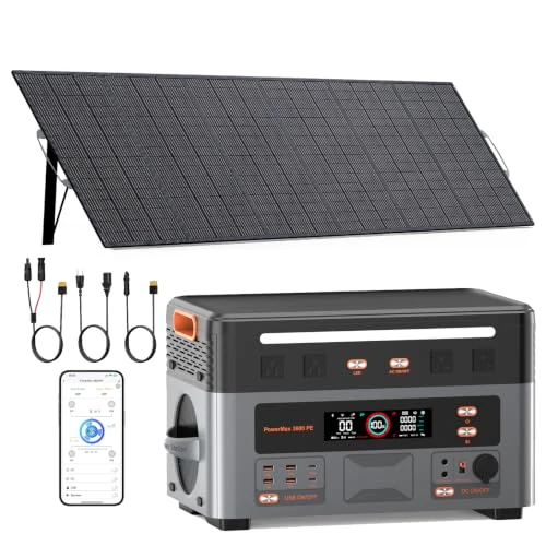 Oferta limitada: 3600W Generador Solar con Panel 500W, 2016Wh Estación de Energia Portatil, Carga Rápida 1h, Batería LiFePO4, UPS, 14 Puertos, APP, Power Station para Camping, Caravana, Hogar, PowerMax 3600PE de 1379.00 € a 1379.00 € (ahorro 0.00%)