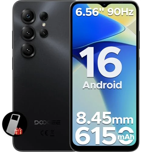 DOOGEE Note 56X smartfon, z systemem Android 16, 6150mAh, 24GB + 64 GB/2 TF, ultracienki 8,45 mm, 6,56" HD+ 90 Hz, IPS, 4G, oferowany przez smartfon, 8 MP + 5 MP, podwójna karta SIM, Octa Core