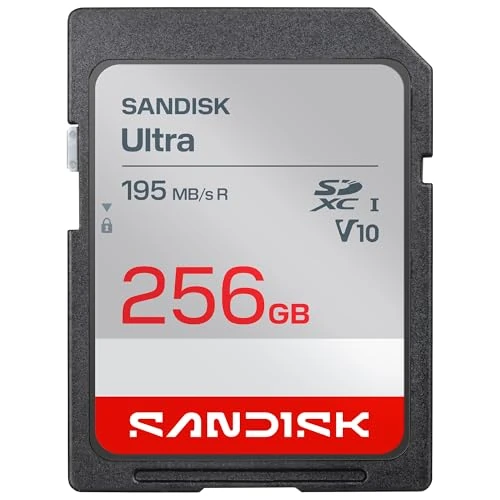 Tijdelijke aanbieding: SANDISK Ultra SDXC UHS-I-kaart 256 GB (leessnelheid tot 195 MB/s, Full HD-video, V10, U1, C10) SANDISK Memory Zone App van 69.99 € naar 69.99 € (0.00% korting)