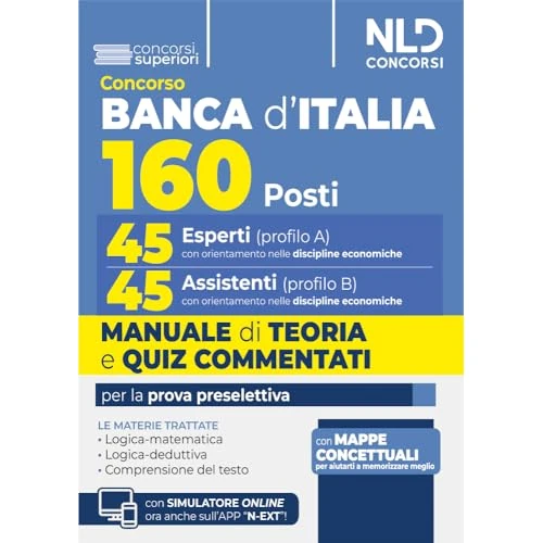 Concorso 160 posti Banca d'Italia. 45 esperti (cod. A) e 45 assistenti (cod. B). Quiz commentati per la prova preselettiva