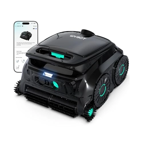 Offerta a tempo: WYBOT OS600 Robot Piscina, Senza Fili, Pulizia Fondo E Pareti, Autonomia 120 Min, Navigazione Intelligente, Parcheggio Automatico, per Piscine Interrate E Fuori Terra, Verde Scuro - 0.00% da 429.99 € a 429.99 €