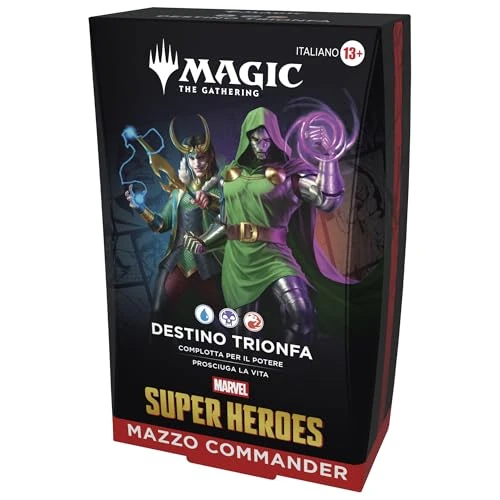 Offerta a tempo: Mazzo Commander di Magic: The Gathering - Marvel Super Heroes - Destino Trionfa (Versione Italiana) - 13% da 77.50 € a 67.21 €