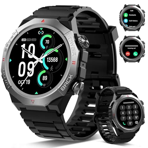 Oferta limitada: Ddidbi Reloj Inteligente Hombre Mujer con Llamadas, 1.39" Militar Smartwatch con 110+ Modos Deportivos, Monitor de Ritmo Cardíaco y Sueño. Pulsera Actividad IP68 Impermeable para Android iOS, Negro de 129.99 EUR a 35.99 EUR (ahorro 72%)