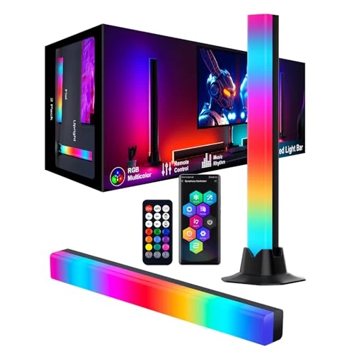 Limited-time offer: Meewata LED Light Bar, Music Sync and Timing Function, App and Remote Control, Gaming Lighting, Gaming Setup Decoration, 32 cm Ambient Lamp for Desk, TV, Monitor, Room, Holiday from 15.55 £ to 15.55 £ (save 0.00%)