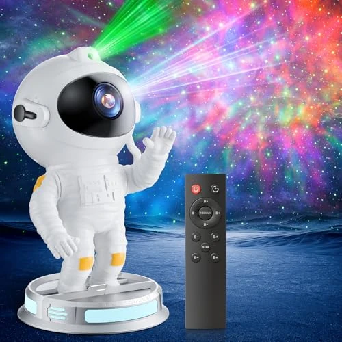 Offerta a tempo: Swoieltr Proiettore Stelle Soffitto, LED Astronauta Proiettore Stelle Telecomando, Funzione timer, 8 Modalità di Nebulosa, 5 Modalità di Luminosità e Velocità, Lampada Proiettore Stelle Bambini Adult - 43% da 29.99 € a 17.14 €