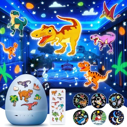 Offerta a tempo: One Fire Proiettore Uovo Dino Bambini, Luce Notturna Giocattolo con 12 Film - 40% da 45.99 € a 27.43 €