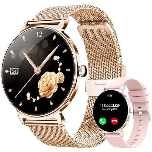 Oferta limitada: taopodo Reloj Inteligente Mujer, 1.27" Smartwatch Mujer con Llamadas, Monitor de Sueño, Función Femenina, 120+ Modos Deportivos, Podómetro, 24H Pulsómetro, SpO2, IP68, para Android/iPhone de 129.99 € a 37.99 € (ahorro 71%)