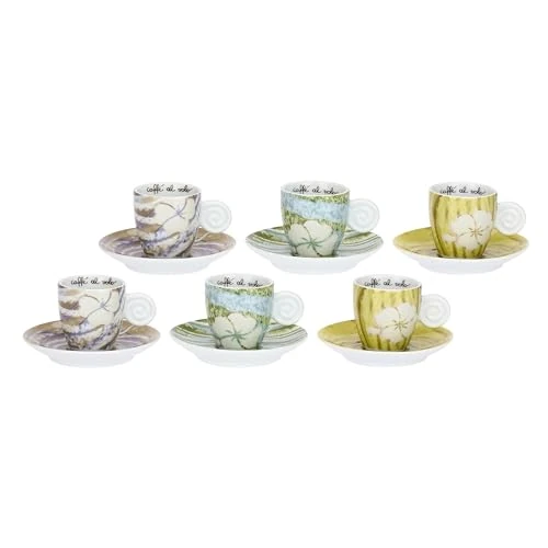 Offerta a tempo: THUN - Set 6 tazzine espresso, Oasi - Porcellana - 6 * 9cm - 51% da 69.90 € a 34.49 €
