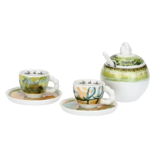 Offerta a tempo: THUN - Set 2 tazzine con zuccheriera, Vogliadi - Porcellana - info in arrivo - 51% da 39.90 € a 19.49 €