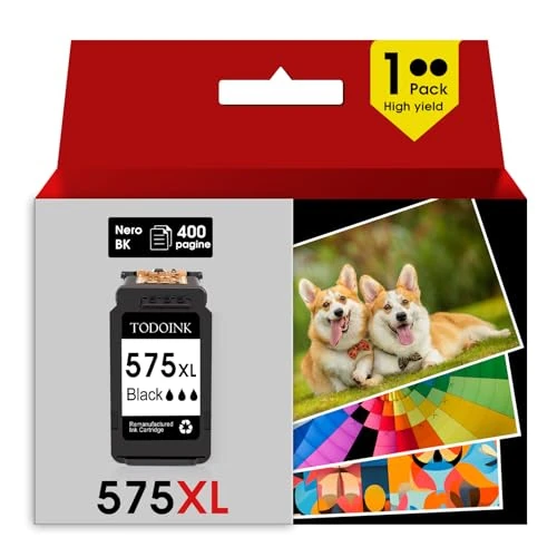 TODOINK PG575XL Black Ink Cartridges PG-575XL Cartridges 575 Black for Canon 575 XL for TS3550i TS3551i TS3750i TS3751i TS3752i TR4750i TR4751i TR4755i TR4756i (1 Black)
