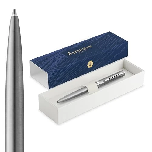 Limited-time offer: Waterman Impression Ballpoint Pen | Stainless Steel with Chrome Trim | Medium Point | Blue Ink | Gift Box from 29.57 £ to 29.57 £ (save 0.00%)